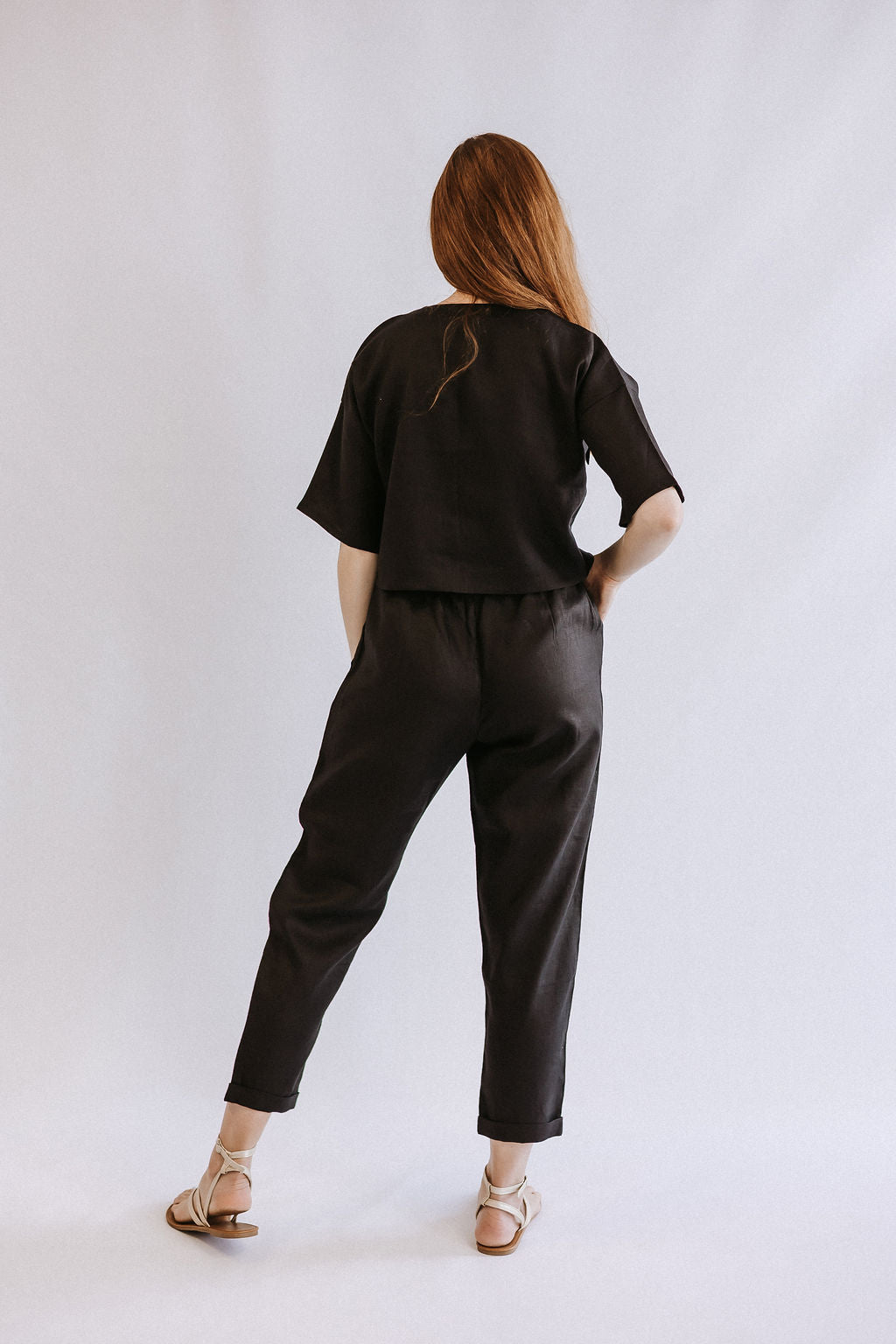 Tapered Paperbag Pants