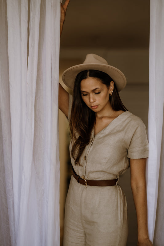 Beige Jumpsuit
