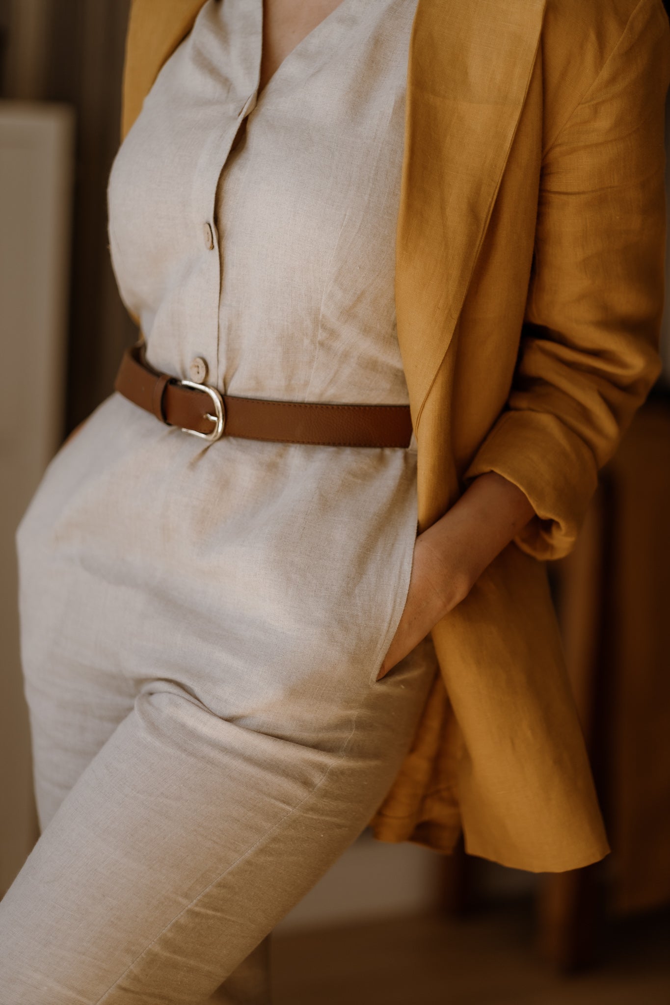 Beige Jumpsuit