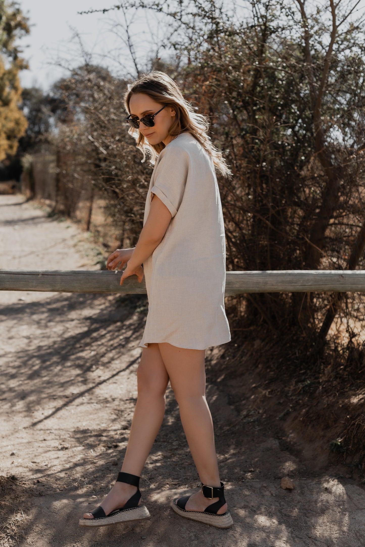 Button Up Shift Dress