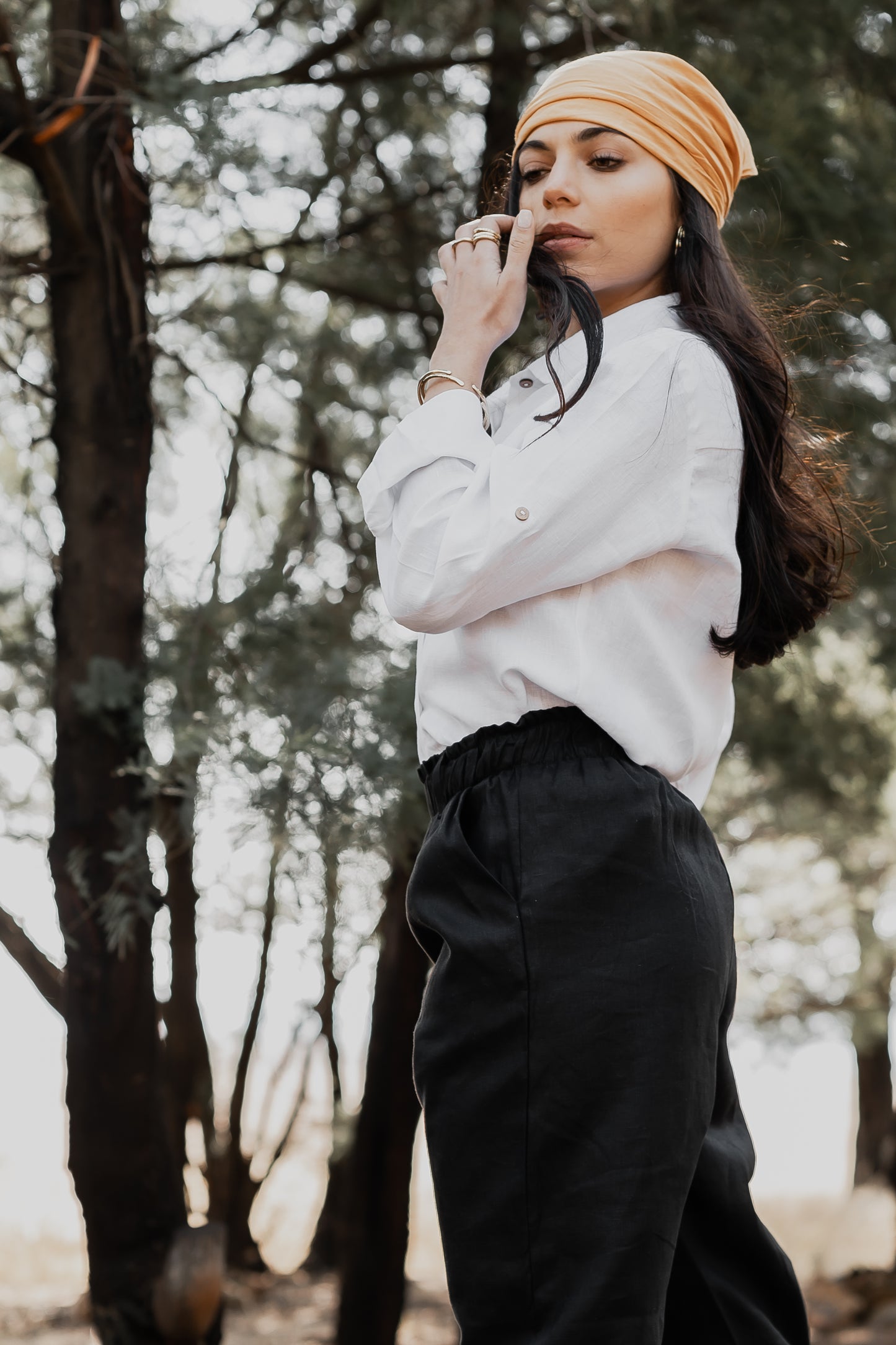 Tapered Paperbag Pants