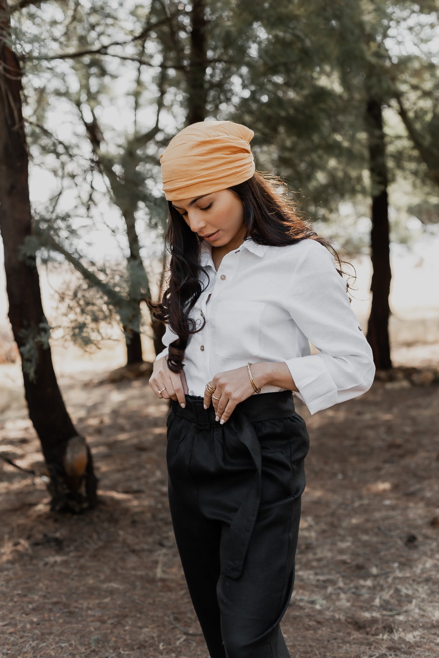 Tapered Paperbag Pants