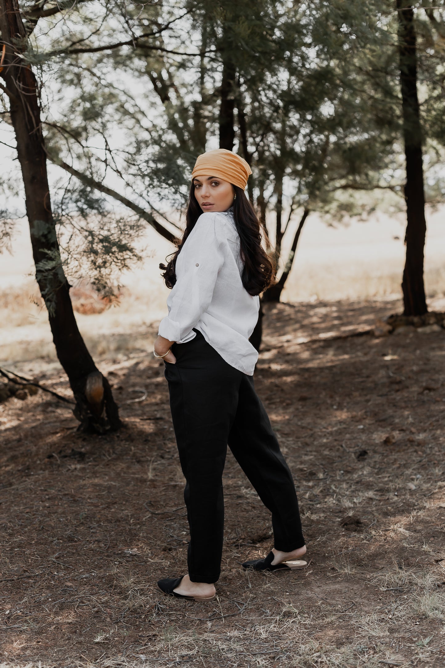 Tapered Paperbag Pants