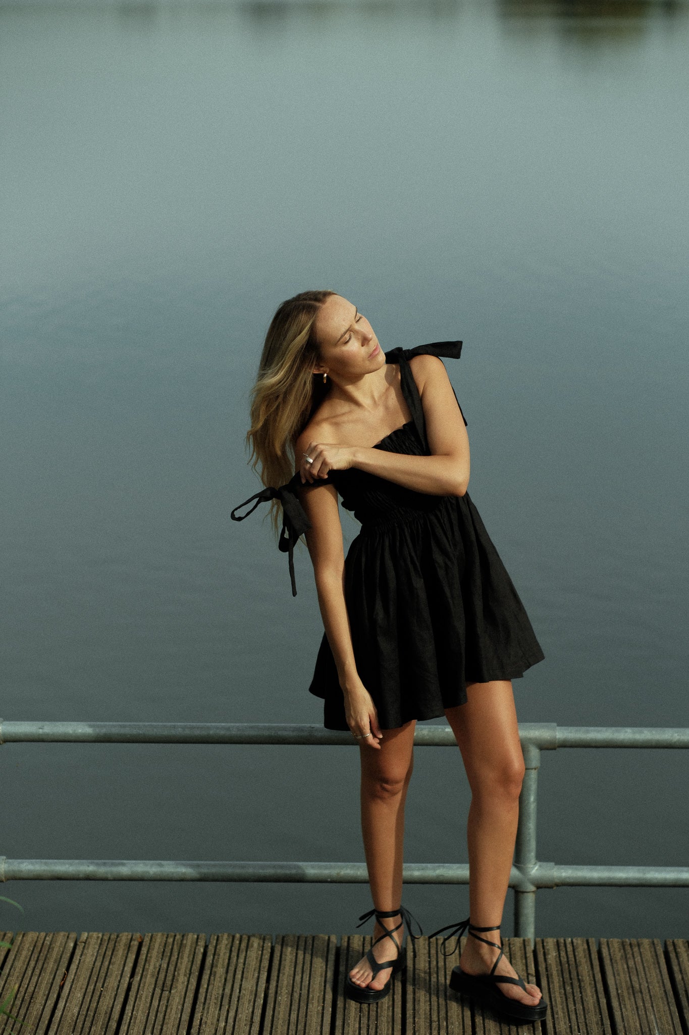 Shirred Mini Dress