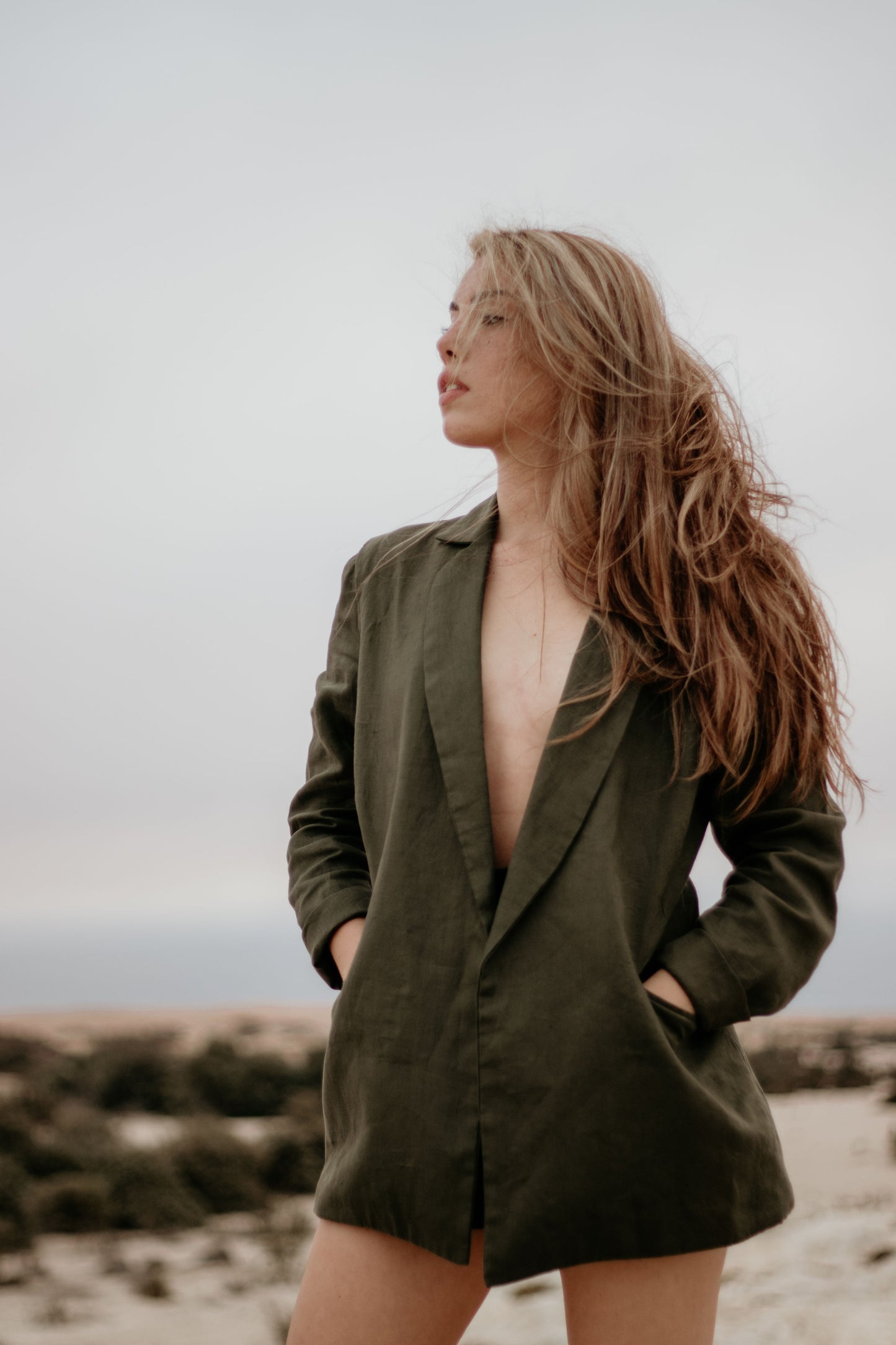 Lined Linen Blazer