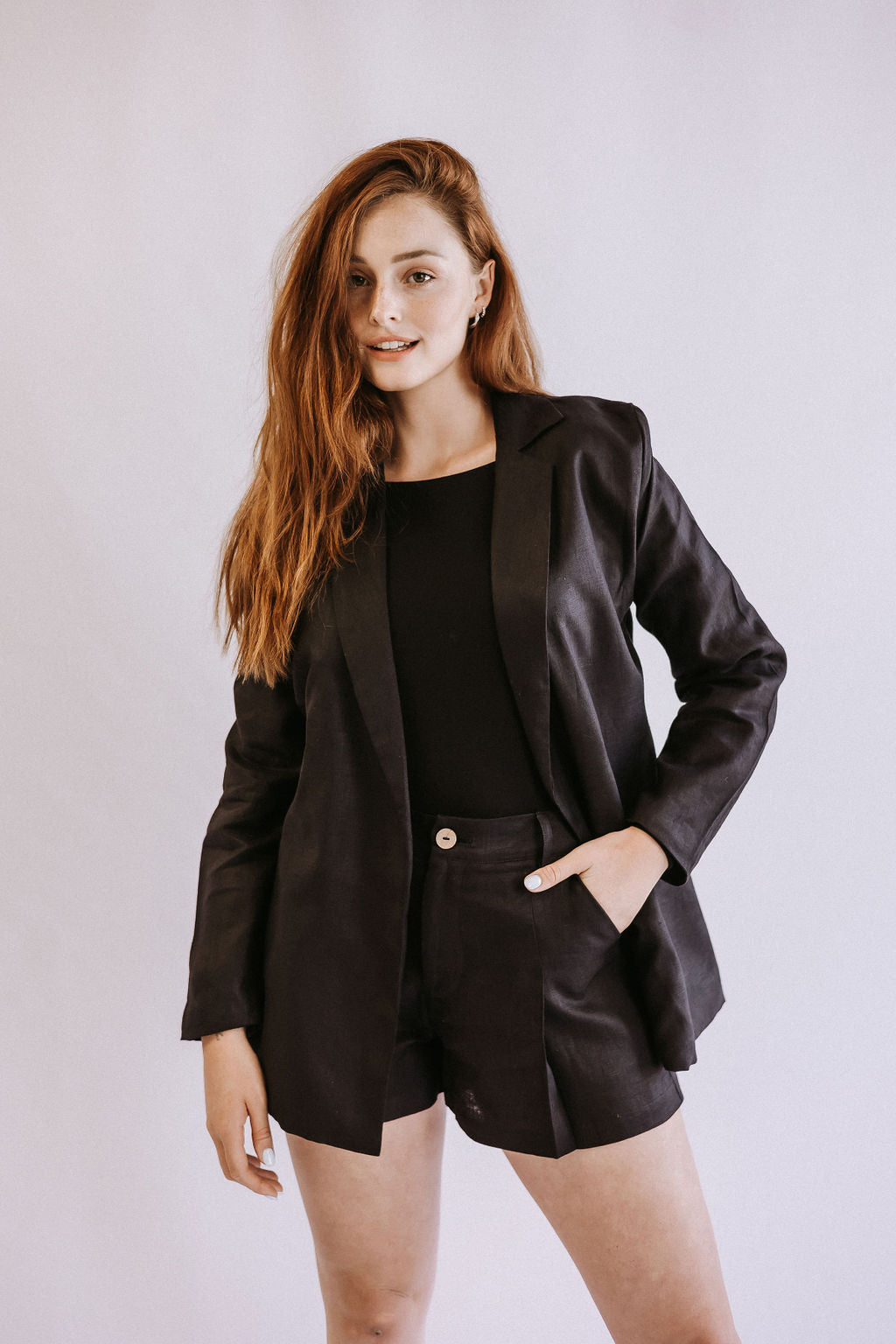 Lined Linen Blazer