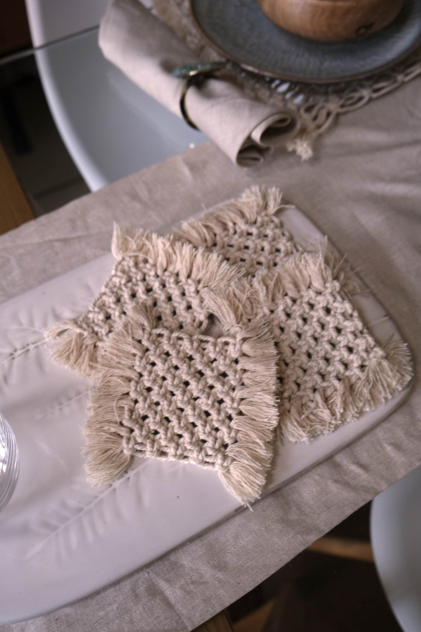 Square Macrame Coasters (4)