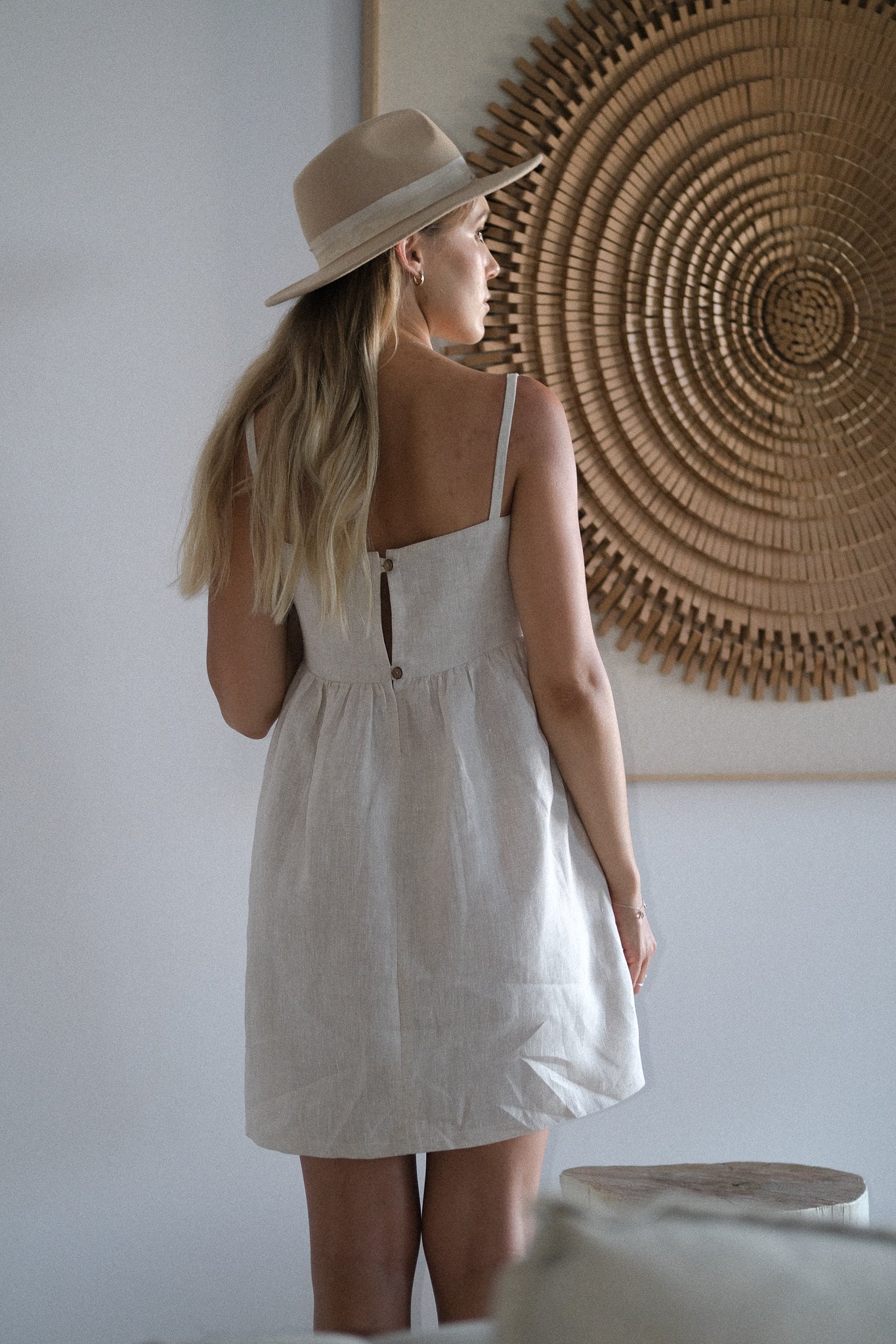 Mini gathered dress