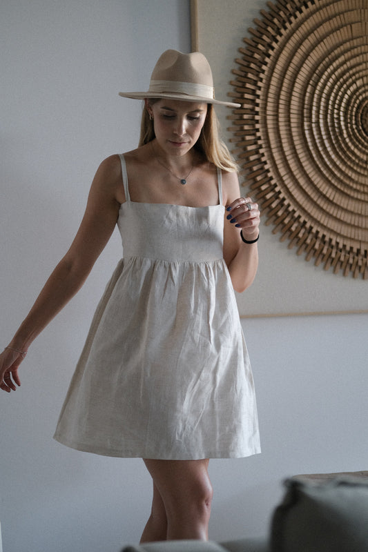 Mini gathered dress