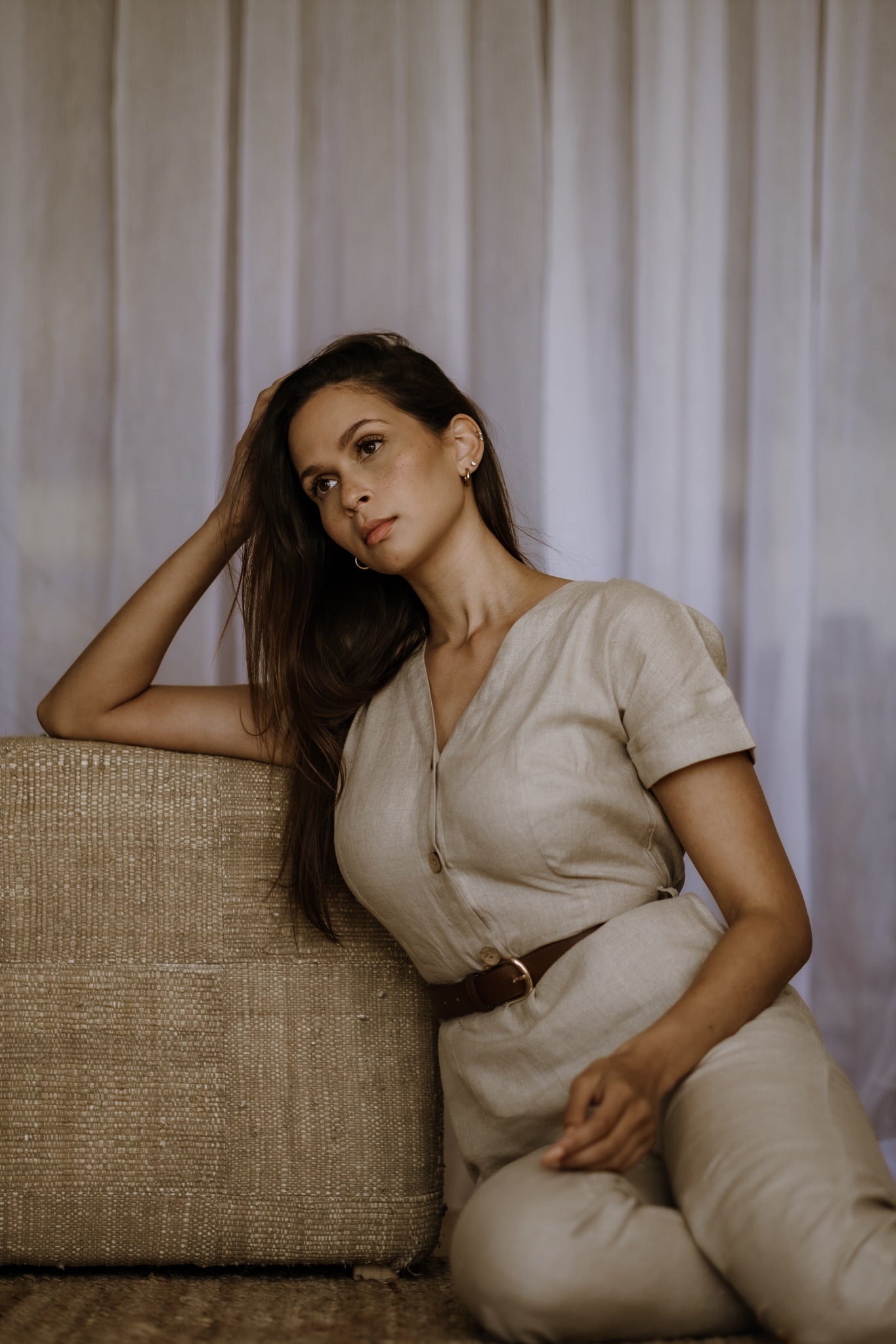 Beige Jumpsuit