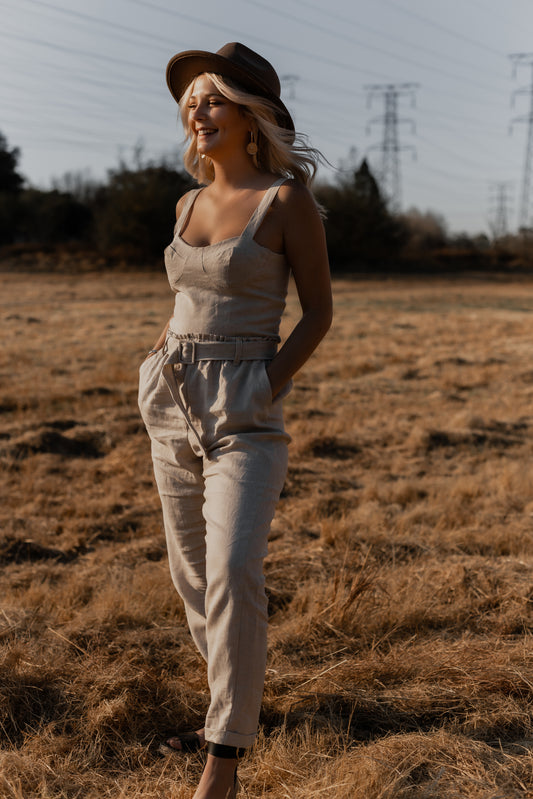 Tapered Paperbag Pants