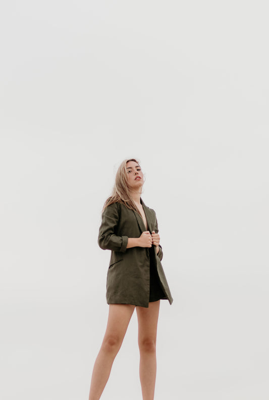 Lined Linen Blazer