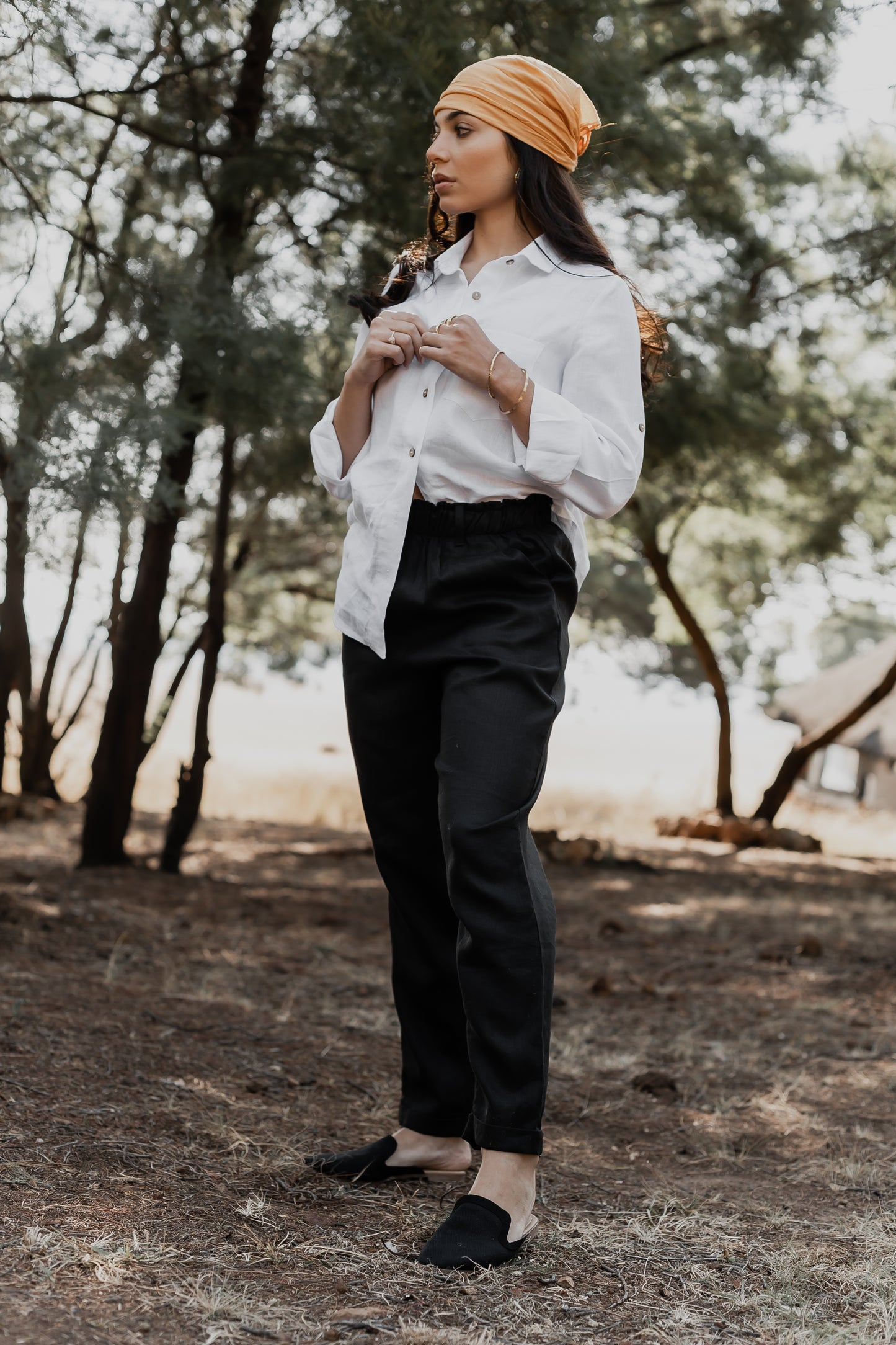 Black Elasticated Pants