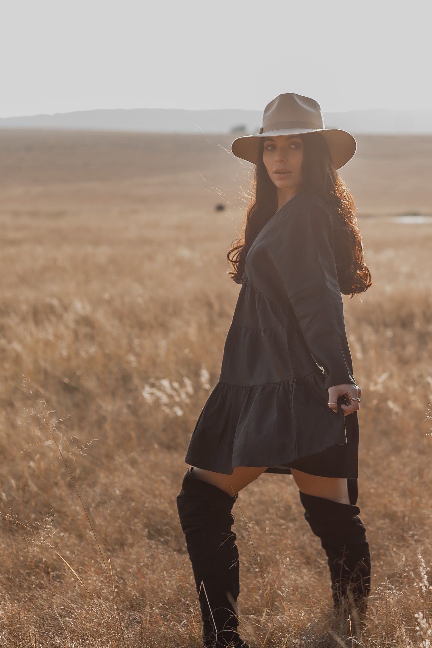 Long Sleeve Tiered Dress