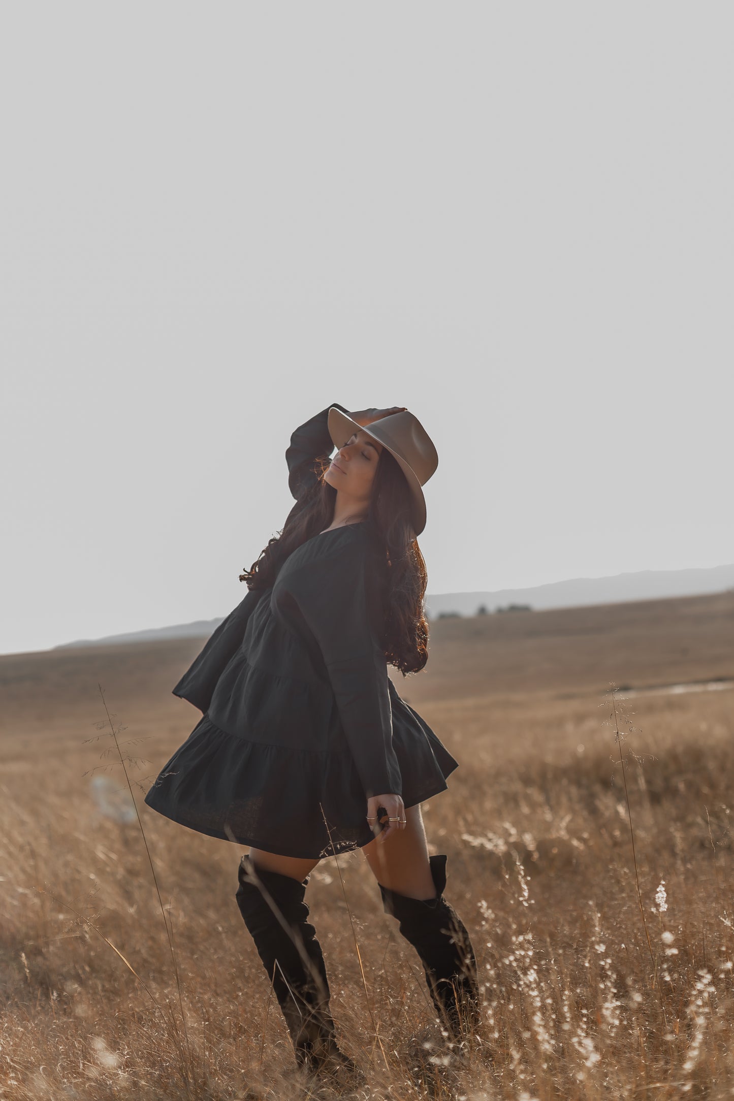 Long Sleeve Tiered Dress