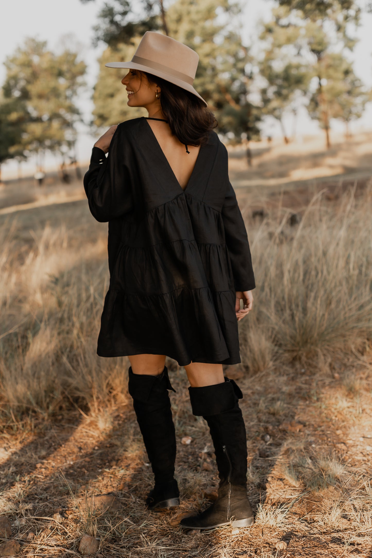 Long Sleeve Tiered Dress
