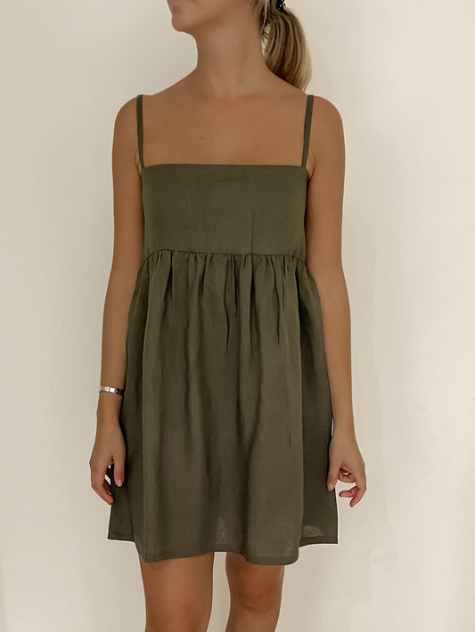 Mini gathered dress