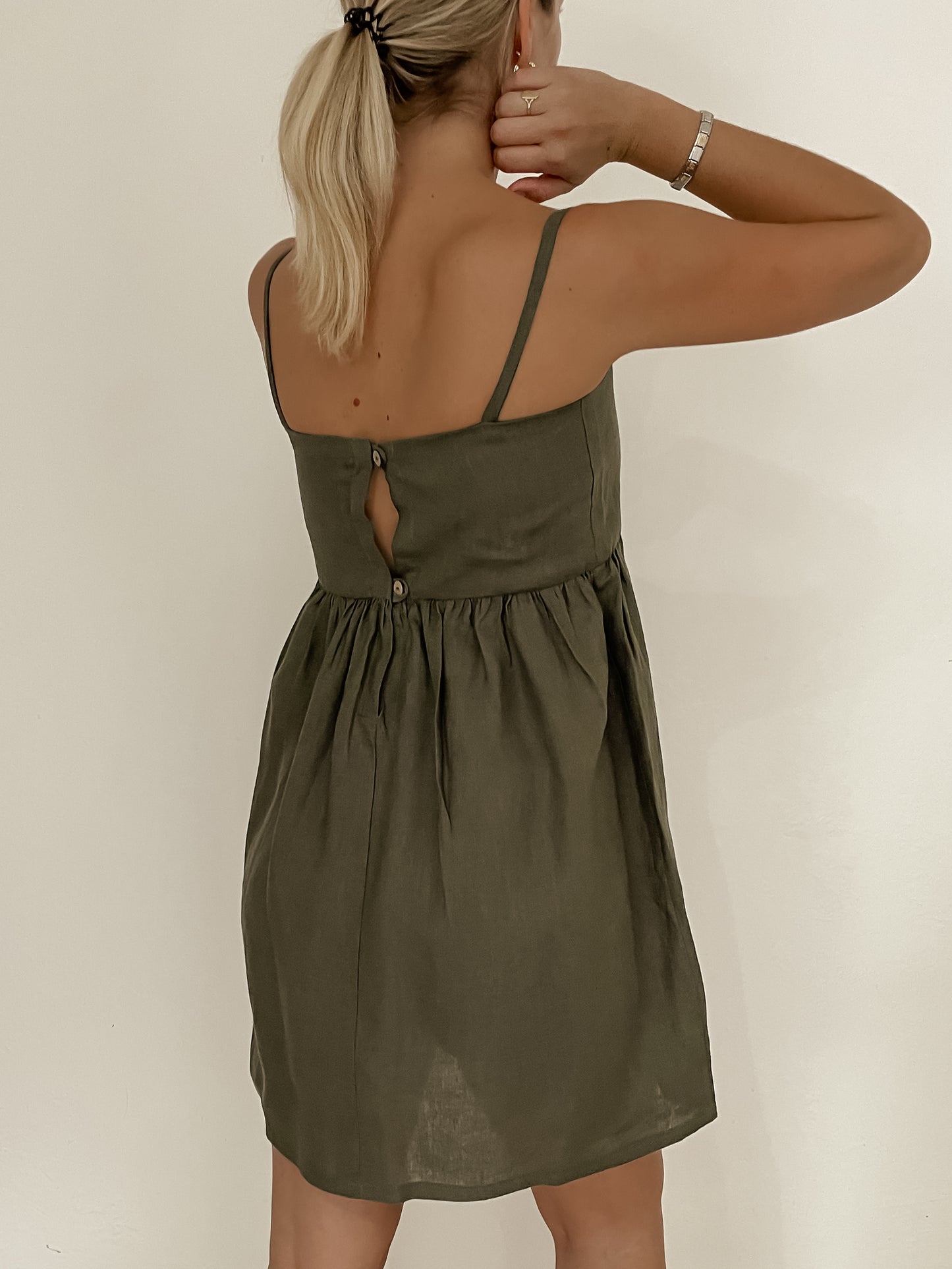 Mini gathered dress